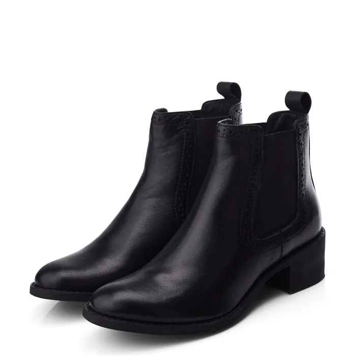 Chelsea Boots Women Moda In Pelle Millia Black Leather