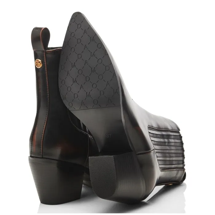 Chelsea Boots Women Moda In Pelle Nyrra Dark Brown Porvair