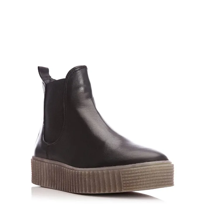 Chelsea Boots Women Moda In Pelle Shoon Sh Illom Black Leather