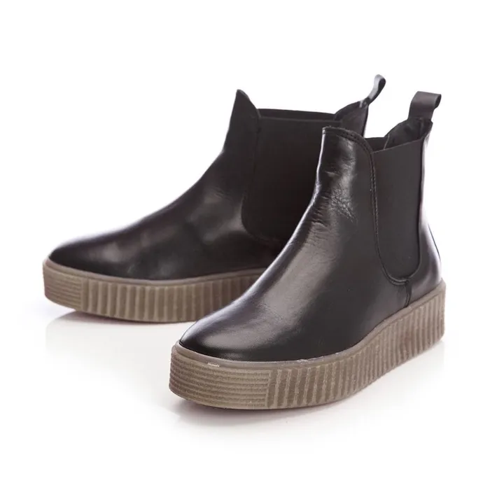 Chelsea Boots Women Moda In Pelle Shoon Sh Illom Black Leather