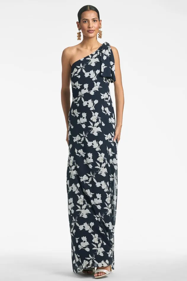 Chelsea Gown 8211 Navy Venetia Petal Women Sachin and Babi Boho