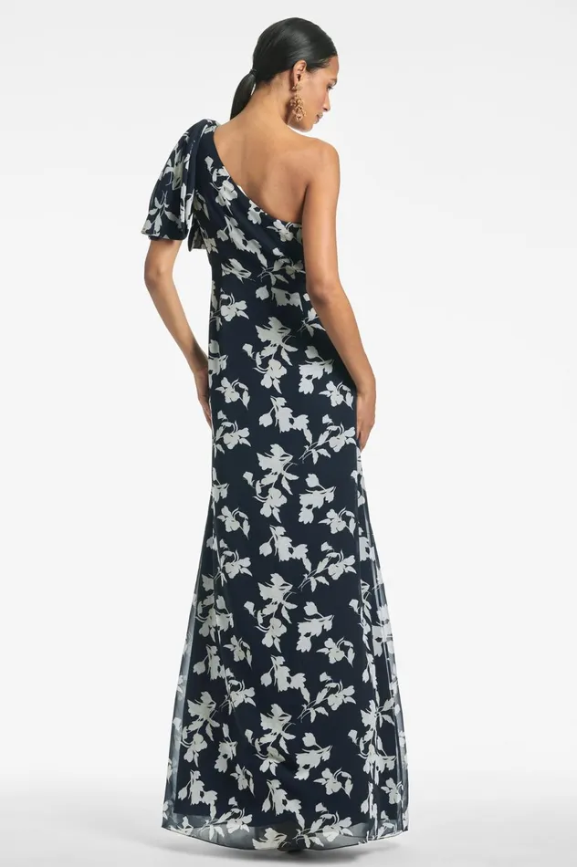 Chelsea Gown 8211 Navy Venetia Petal Women Sachin and Babi Boho