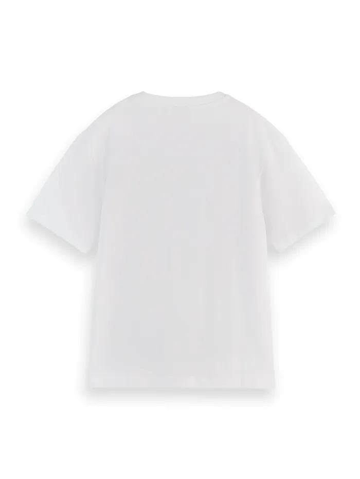 CHEST ARTWORK LOOSE FIT TSHIRT White Women Scotch and Soda Tops and TShirts