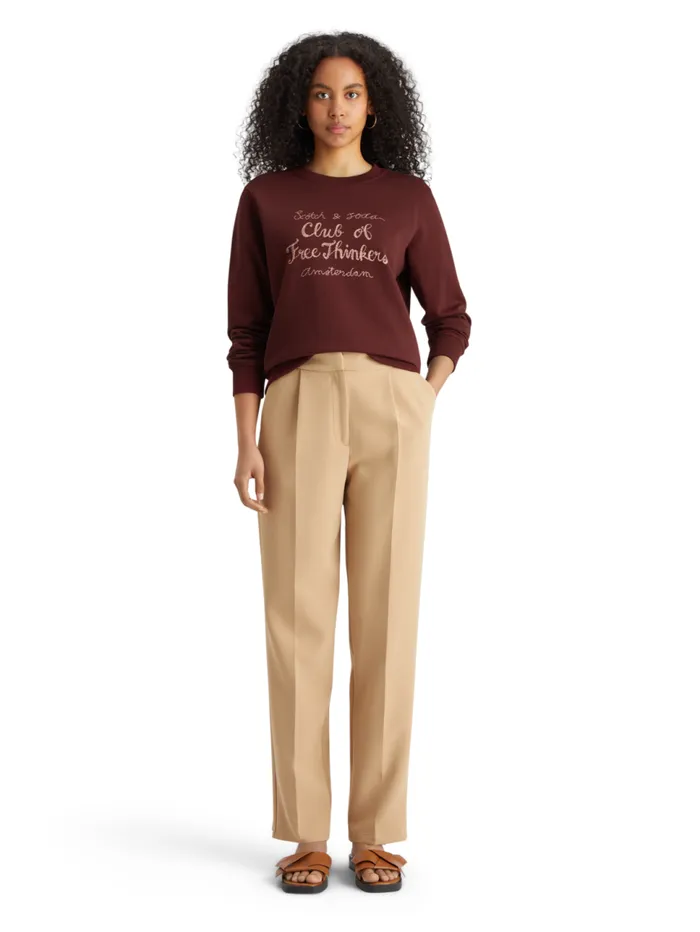 Chest Artwork Regular Fit Sweatshirt Bordeaux Women Scotch and Soda Sweatshirts and Hoodies Chest Artwork Regular Fit Sweatshirt Bordeaux Women Scotch and Soda Sweatshirts and Hoodies