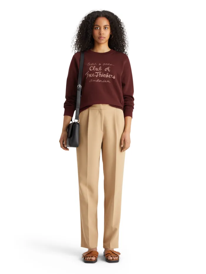 Chest Artwork Regular Fit Sweatshirt Bordeaux Women Scotch and Soda Sweatshirts and Hoodies Chest Artwork Regular Fit Sweatshirt Bordeaux Women Scotch and Soda Sweatshirts and Hoodies