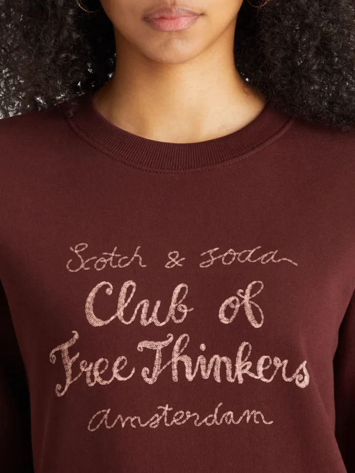 Chest Artwork Regular Fit Sweatshirt Bordeaux Women Scotch and Soda Sweatshirts and Hoodies Chest Artwork Regular Fit Sweatshirt Bordeaux Women Scotch and Soda Sweatshirts and Hoodies