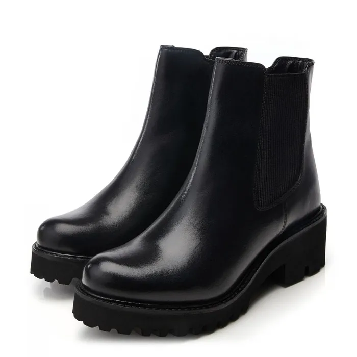 Chunky Boots Women Moda In Pelle Bsoleful BRylee Black Leather