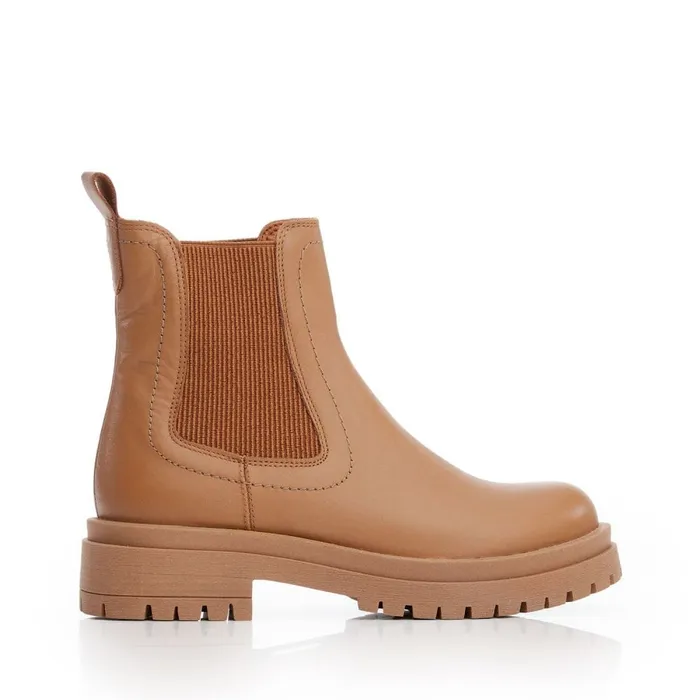 Chunky Boots Women Moda In Pelle Bsoleful BWaya Tan Leather