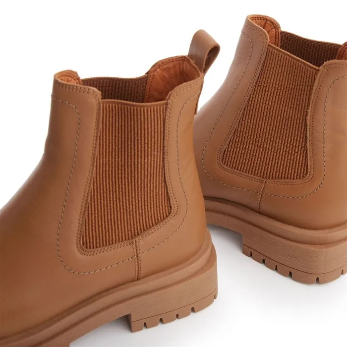 Chunky Boots Women Moda In Pelle Bsoleful BWaya Tan Leather