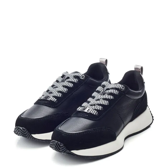 Chunky Trainers Women Moda In Pelle Athenea Black Leather