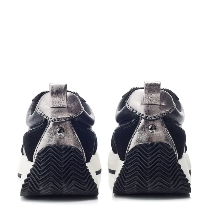Chunky Trainers Women Moda In Pelle Athenea Black Leather