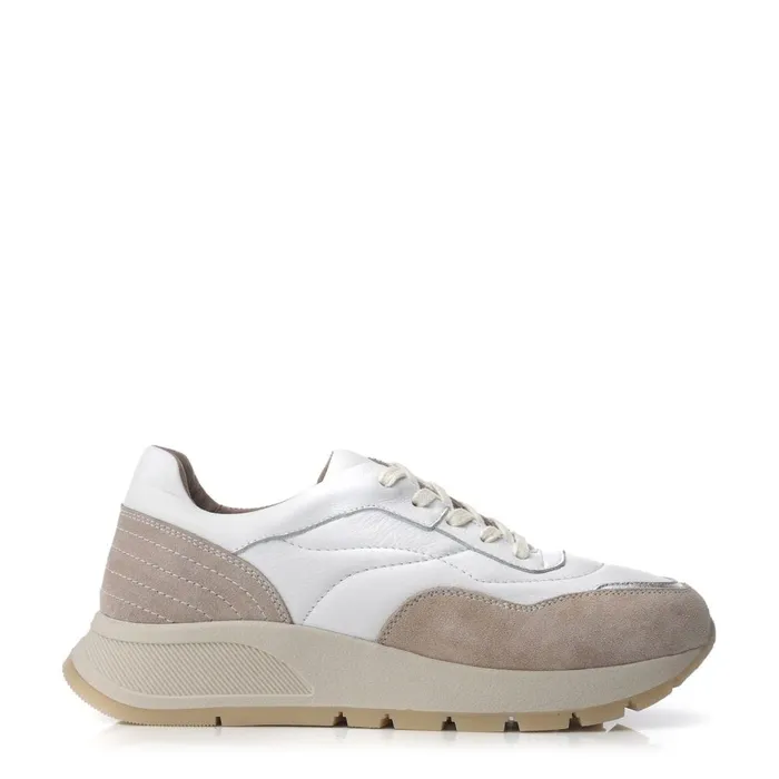 Chunky Trainers Women Moda In Pelle Shoon Sh Adaggio White Leather