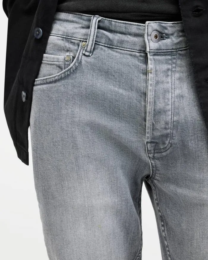 Cigarette Skinny Fit Denim Jeans Grey Men AllSaints Jeans