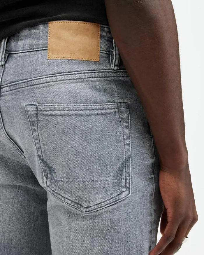 Cigarette Skinny Fit Denim Jeans Grey Men AllSaints Jeans