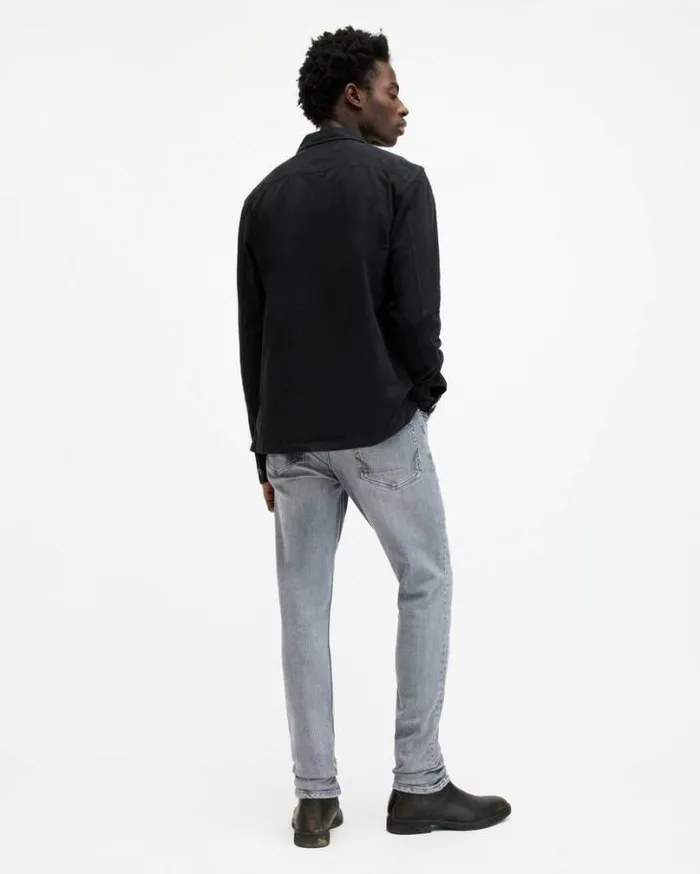Cigarette Skinny Fit Denim Jeans Grey Men AllSaints Jeans
