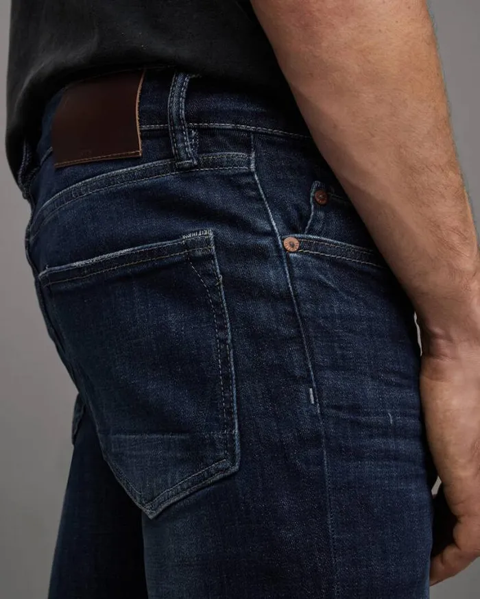 Cigarette Skinny Fit Stretch Denim Jeans Indigo Men AllSaints Pants