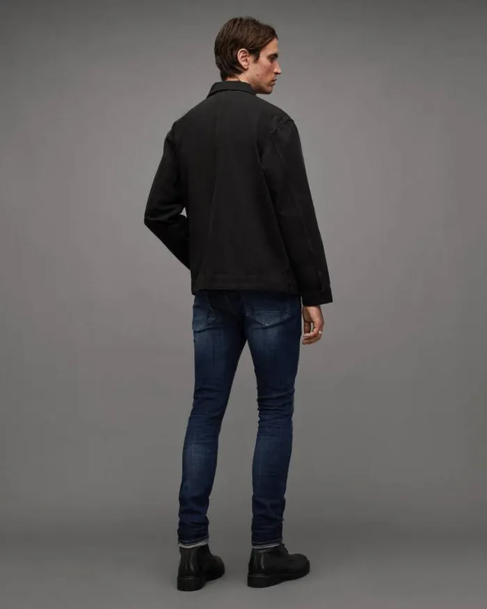 Cigarette Skinny Fit Stretch Denim Jeans Indigo Men AllSaints Pants