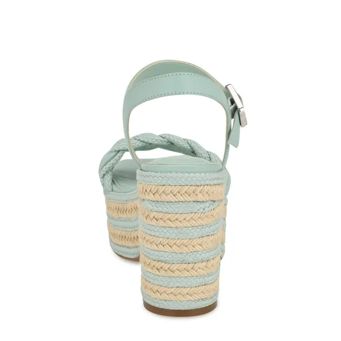 Cinka Woven Platform Sandals Mint Green Women Nine West Wedges Cinka Woven Platform Sandals Mint Green Women Nine West Wedges