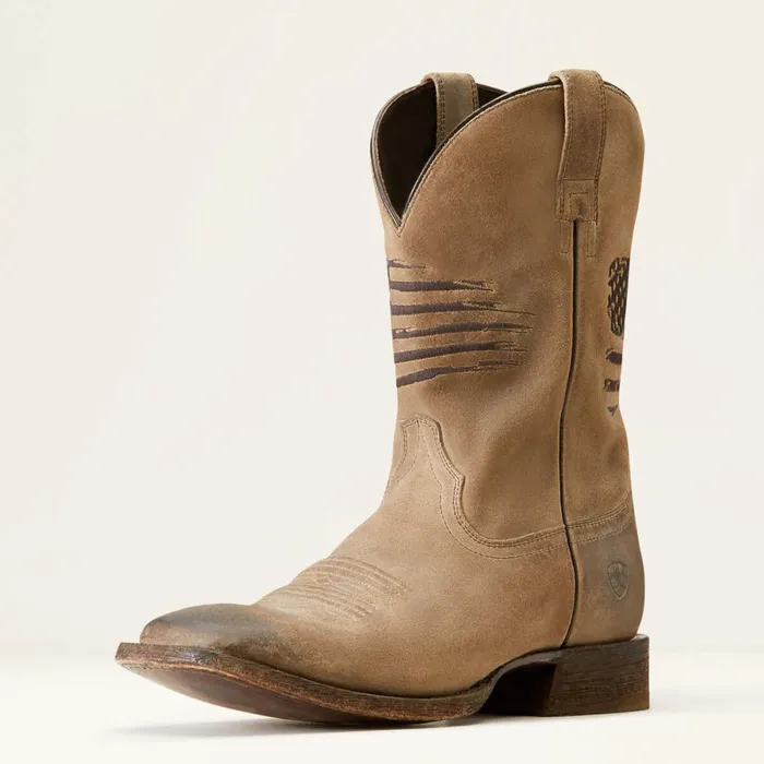Circuit Patriot Western Boot Burned Grey Roughout Men Ariat Western Boots