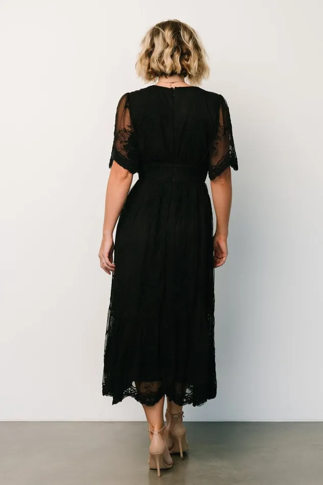 Clarisa Lace Midi Dress Black Women Baltic Born Mother Of The Bride