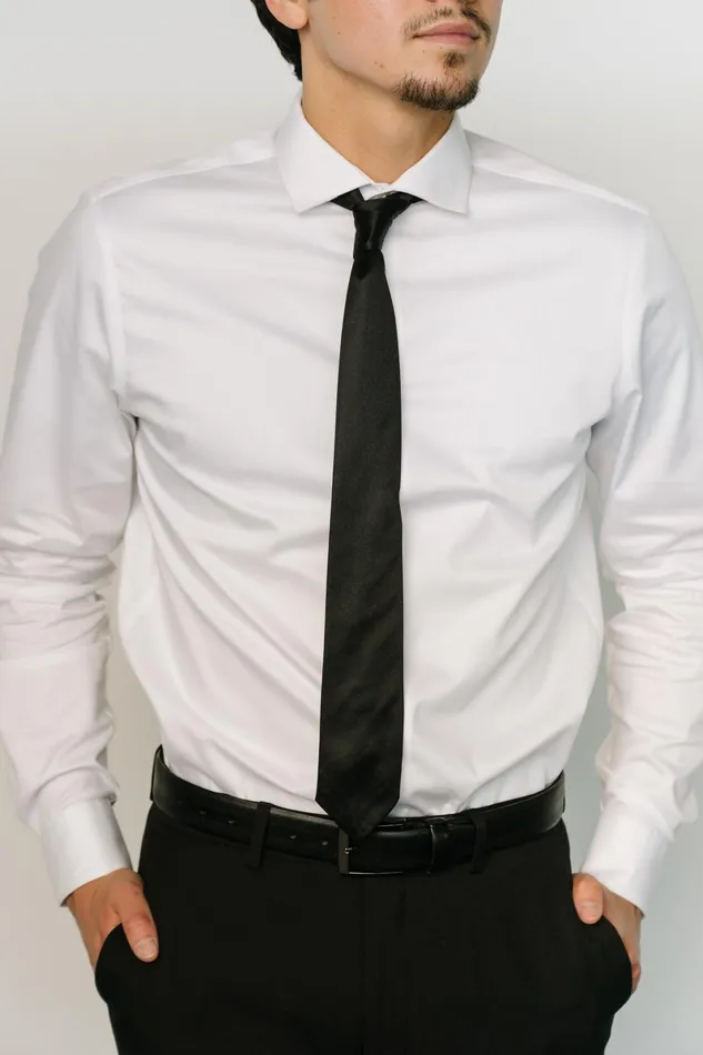Classic Satin Tie Black Women Baltic Born Ties