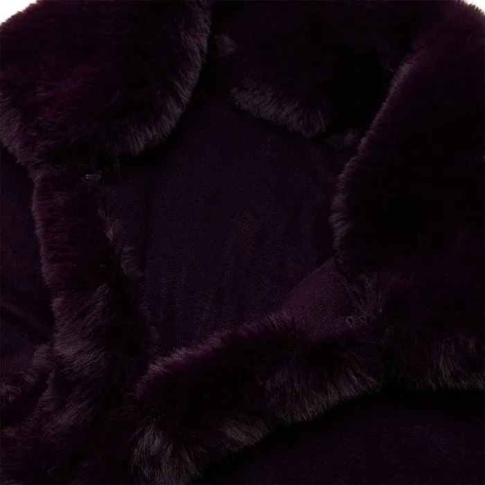 Clothing Women Moda In Pelle Frayaponcho Purple Faux Fur Clothing Women Moda In Pelle Frayaponcho Purple Faux Fur