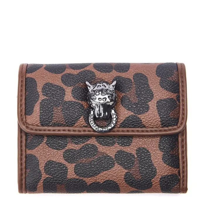 Clutch Bags Women Moda In Pelle Layla Purse Dark Leopard Porvair