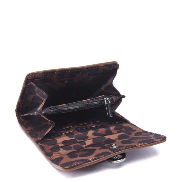 Clutch Bags Women Moda In Pelle Layla Purse Dark Leopard Porvair