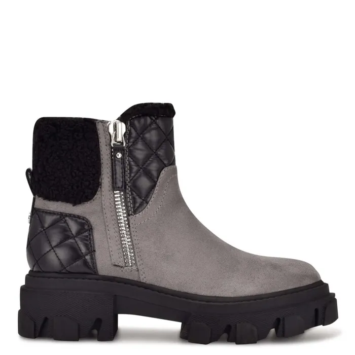 Colbee Lug Sole Booties Grey Women Nine West Boots and Booties