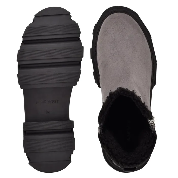 Colbee Lug Sole Booties Grey Women Nine West Boots and Booties Colbee Lug Sole Booties Grey Women Nine West Boots and Booties