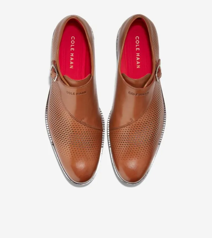 Cole Haan Loafers and Drivers Men Men039s Washington Grand Laser Monk Strap Brown Cole Haan Loafers and Drivers Men Men039s Washington Grand Laser Monk Strap Brown