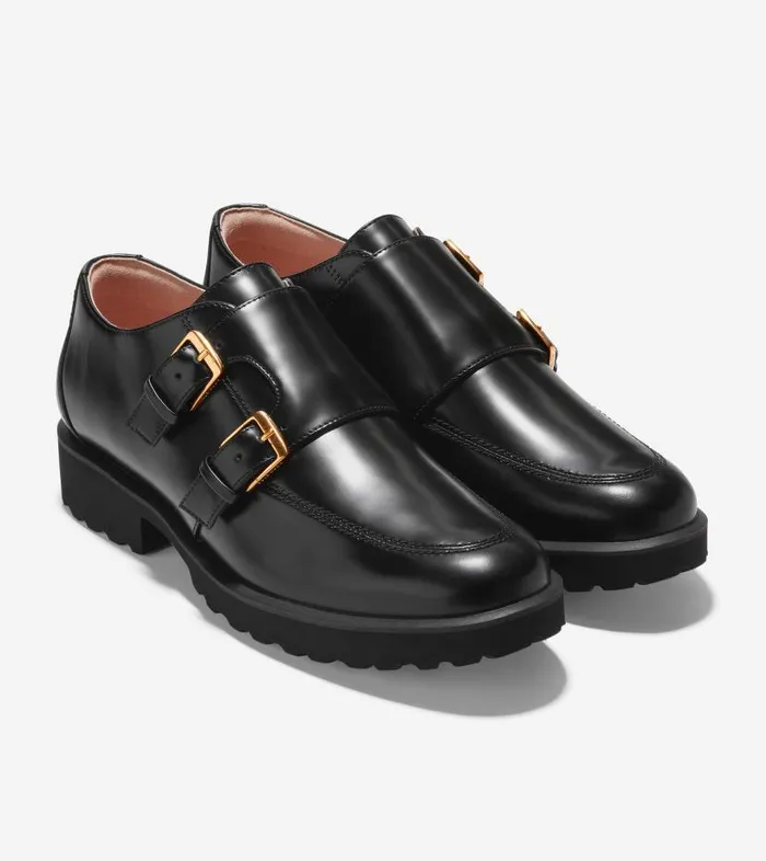 Cole Haan Loafers and Drivers Women Women039s Greenwich Monk Strap Loafers Black