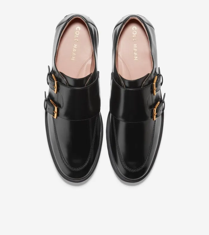 Cole Haan Loafers and Drivers Women Women039s Greenwich Monk Strap Loafers Black