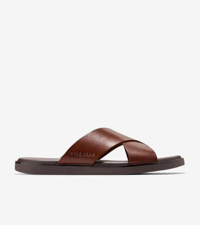 Cole Haan Sandals Men Men039s NANTUCKET CROSS STRAP SANDAL Brown