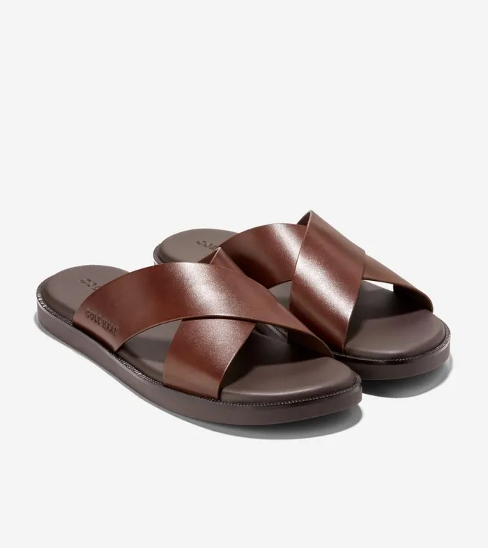 Cole Haan Sandals Men Men039s NANTUCKET CROSS STRAP SANDAL Brown Cole Haan Sandals Men Men039s NANTUCKET CROSS STRAP SANDAL Brown