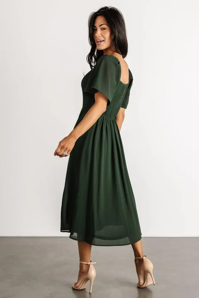 Colette Sweetheart Midi Dress Evergreen Women Baltic Born Midi Dresses Colette Sweetheart Midi Dress Evergreen Women Baltic Born Midi Dresses