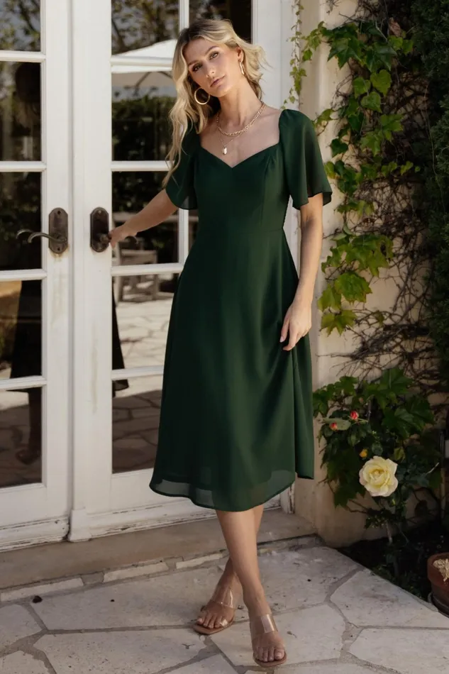 Colette Sweetheart Midi Dress Evergreen Women Baltic Born Midi Dresses Colette Sweetheart Midi Dress Evergreen Women Baltic Born Midi Dresses