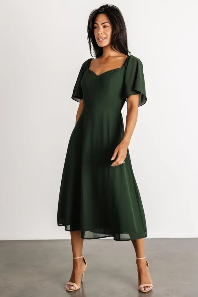 Colette Sweetheart Midi Dress Evergreen Women Baltic Born Midi Dresses Colette Sweetheart Midi Dress Evergreen Women Baltic Born Midi Dresses