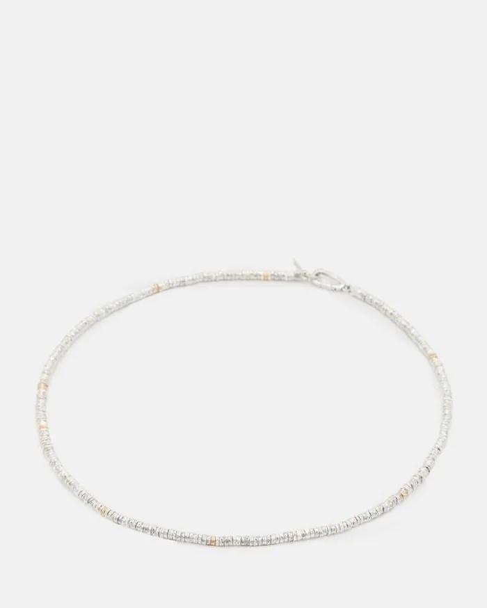 Colton Beaded Necklace Wrm Slverwrm Bras Men AllSaints Jewelry