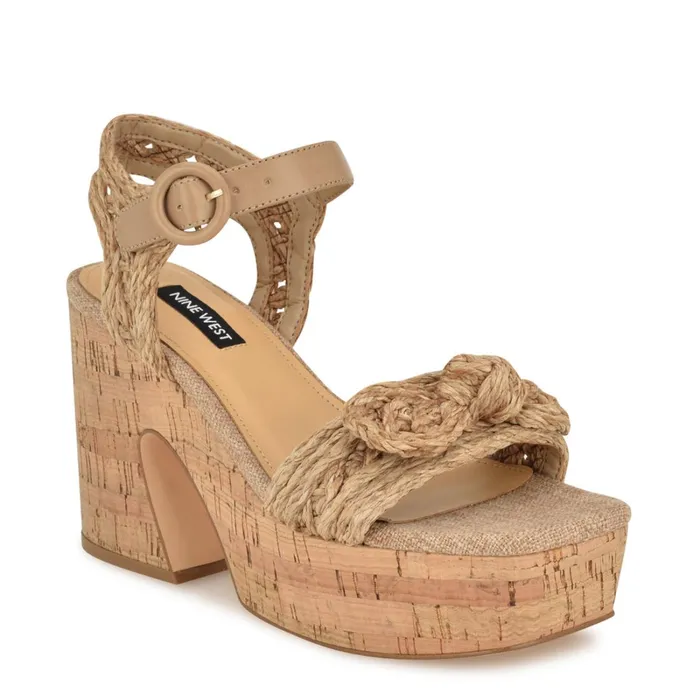 Comiele Platform Sandals Natural Raffia Women Nine West Platforms Comiele Platform Sandals Natural Raffia Women Nine West Platforms