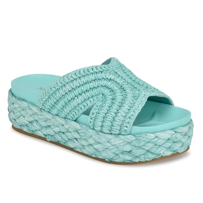 Corel Flatform Sandals Blue Women Nine West Sandals Corel Flatform Sandals Blue Women Nine West Sandals