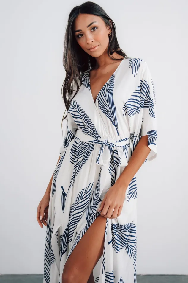 Corinth Maxi Dress Navy Print Women Baltic Born Bump Friendly Corinth Maxi Dress Navy Print Women Baltic Born Bump Friendly