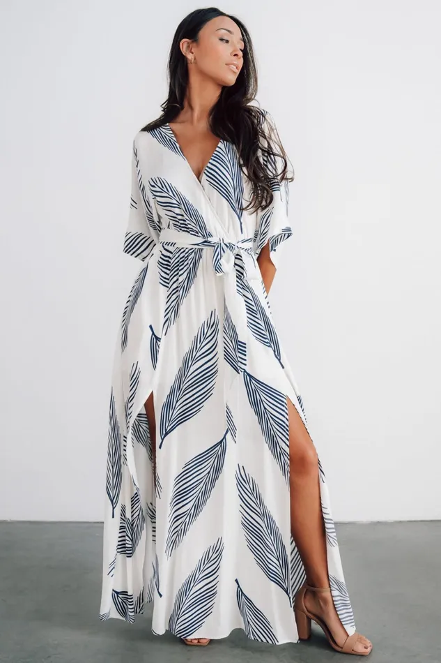 Corinth Maxi Dress Navy Print Women Baltic Born Bump Friendly Corinth Maxi Dress Navy Print Women Baltic Born Bump Friendly