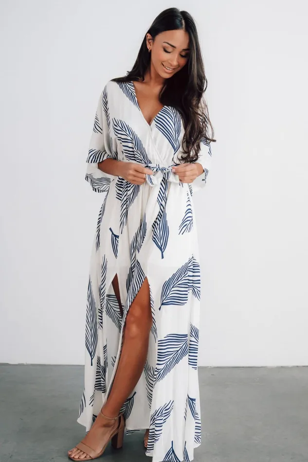 Corinth Maxi Dress Navy Print Women Baltic Born Bump Friendly Corinth Maxi Dress Navy Print Women Baltic Born Bump Friendly