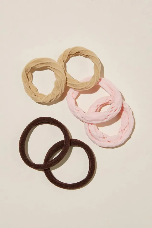 Cotton On AccessoriesandSlippers Mixed Hair Ties 6Pk Neutral 8211 Women