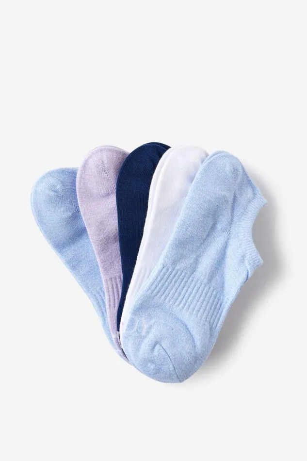 Cotton On Accessories Body Low Cut Sneaker Socks 5Pk Windsurfer Purple Rose 8211 Women