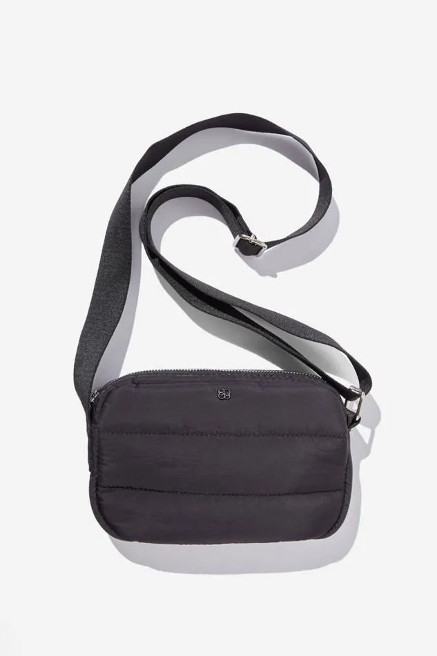 Cotton On BagsandBagCharms Rylie Cross Body Bag Black Quilted 8211 Women