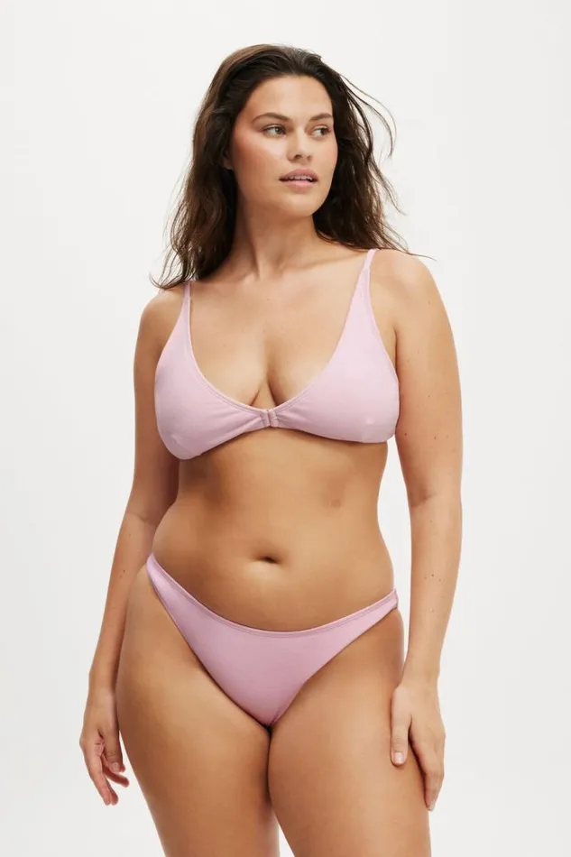 Cotton On Bikinis High Apex Bikini Top Pirouette Crepe 8211 Women