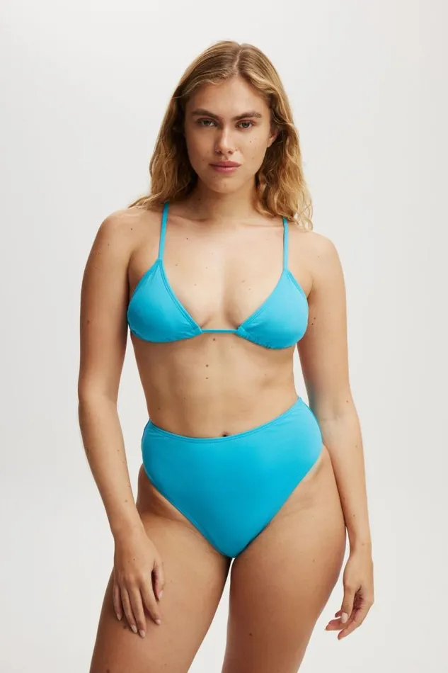 Cotton On Bikinis Micro Slider Triangle Bikini Top Crystal Sea 8211 Women