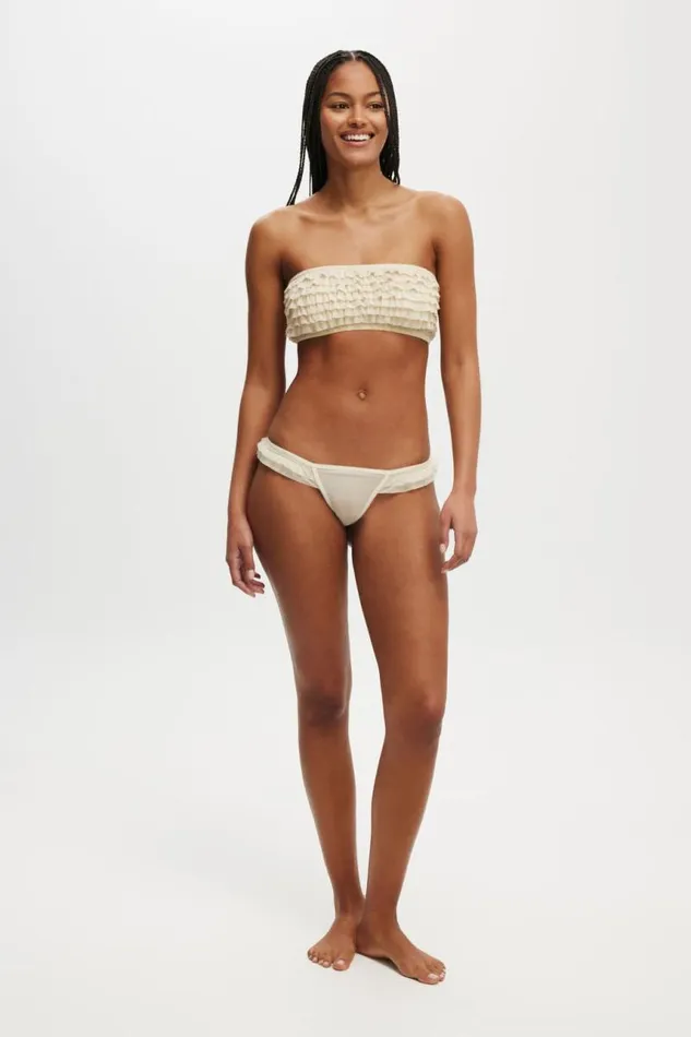 Cotton On Bras Rara Ruffle Bandeau Pale Gold 8211 Women